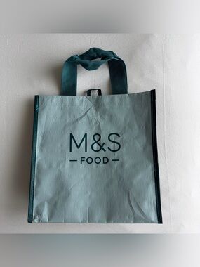 M&S Food Medium Woven Bag Reuseable Shopping Bag Tote UK London Marks & Spencer